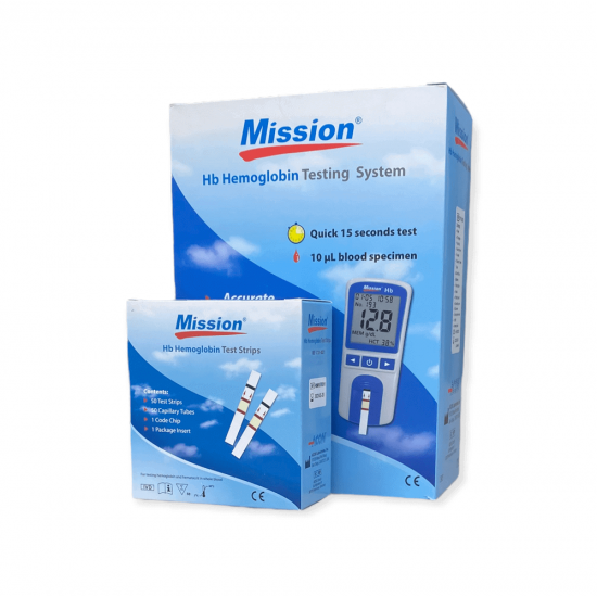 Acon Mission Hemoglobin Ölçüm Seti ( 1 Adet Cihaz + 1 Kutu Strip )