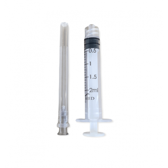 2 ml. dental enjektör LuerLock 27G 3P 0,40 x 40 mm. 100lük