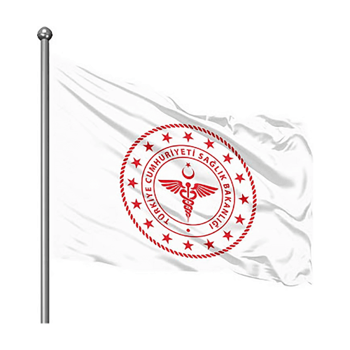 ASM Yeni logolu sağlık bayrağı
