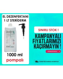 Steriderm El Dezenfektanı 1000 ml Pompalı