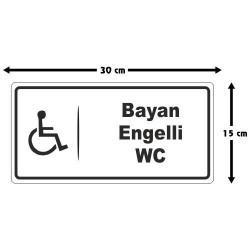 Engelli WC Tabelası Bayan